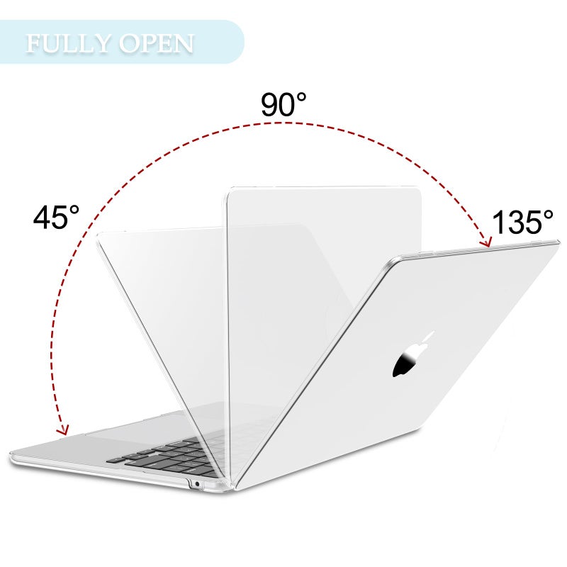 B BELK Compatible with MacBook Air 13 inch Case 2021 2020-2018 Release A2337 A2179 A1932, Laptop Hard Shell for MacBook Air M1 Case 13.3" + 2 Keyboard Cover + Screen Protector, Crystal Clear - Image 4